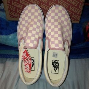 Pink checkered vans